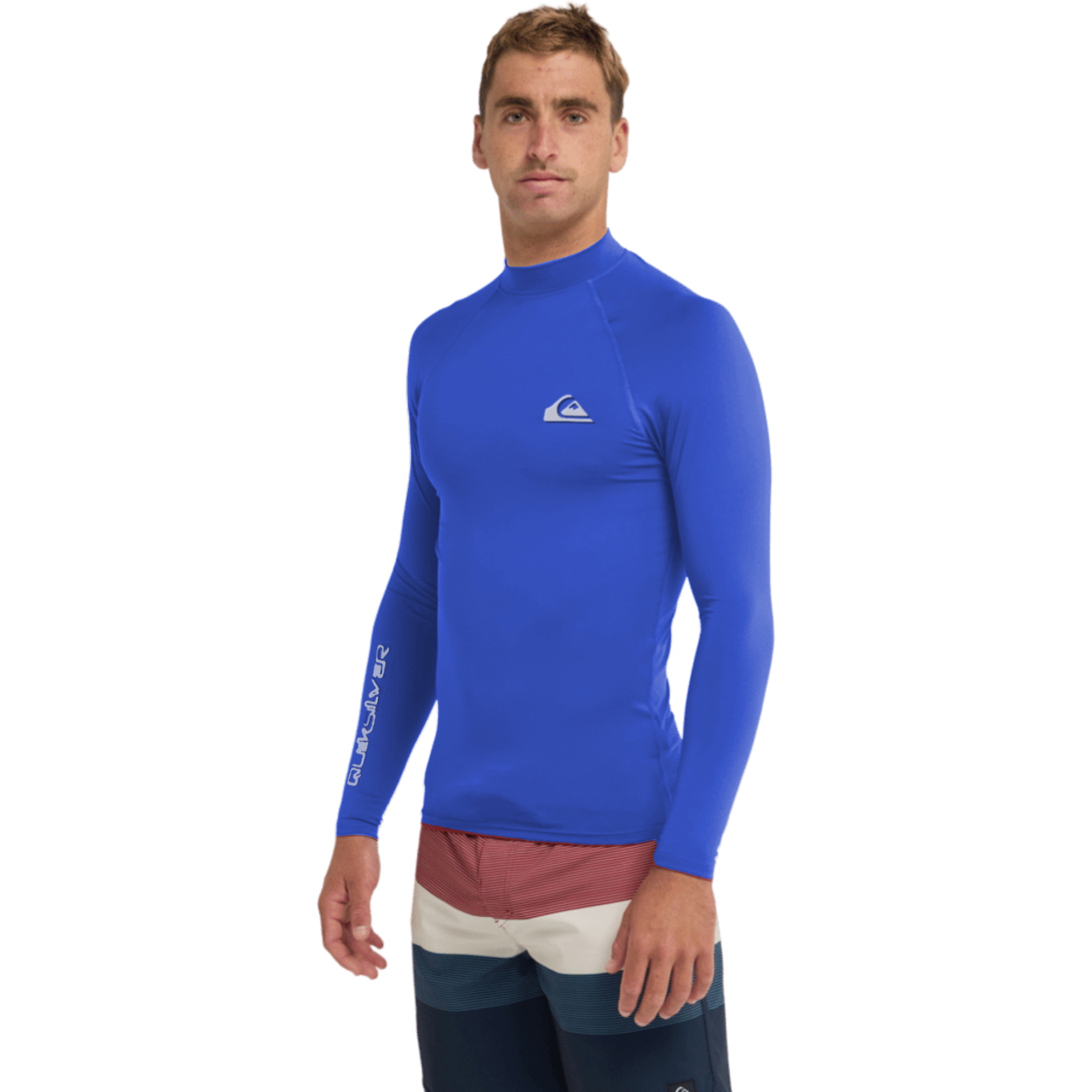 2026 Quiksilver Da Uomo Everyday Canotta In Lycra A Maniche Lunghe Con Protezione UPF50 AQYWR03131 - Monaco Blue